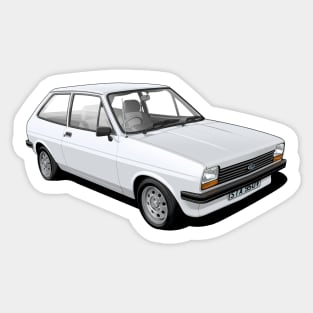 Ford Fiesta Mk 1 in diamond white Sticker